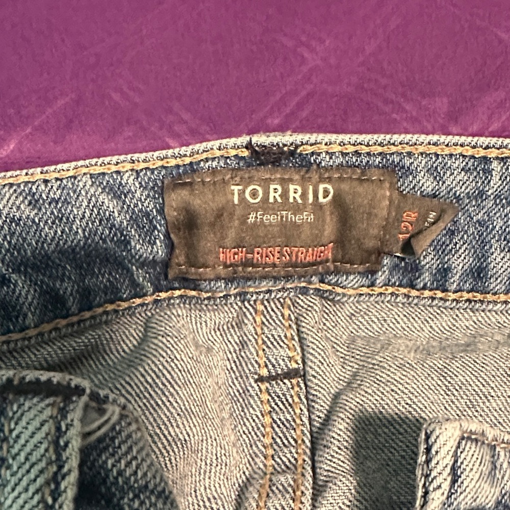 Torrid Light Blue Straight Leg Jeans - Picture 2 of 3